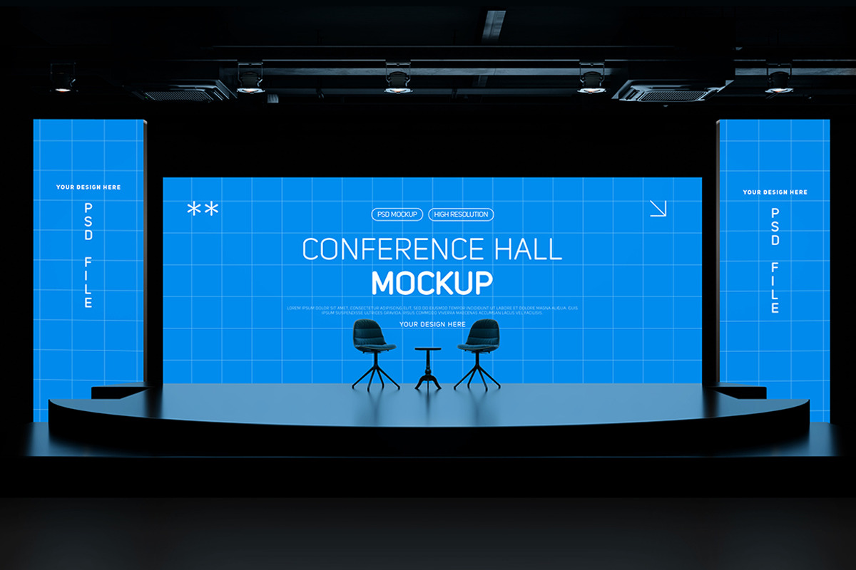 Conference Hall Mockup, an Advertising Mockup by Artlogs (Photo 2 of 3)