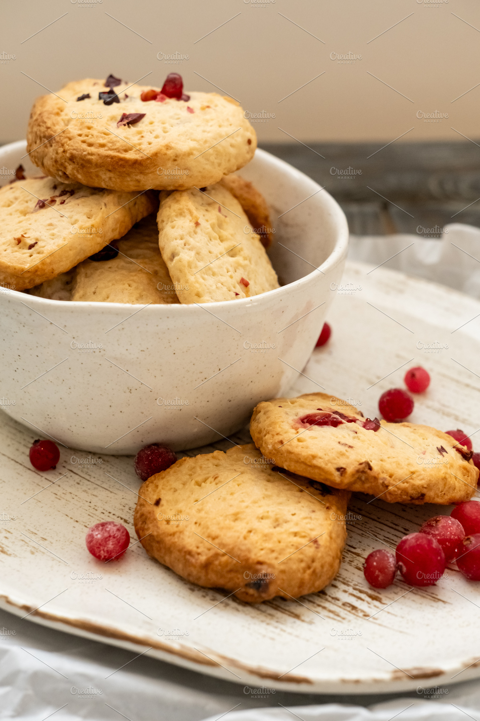 Berry pastry sweet rusks home crunchy cake snack, a Food & Drink Photo by Photo Drive Studio