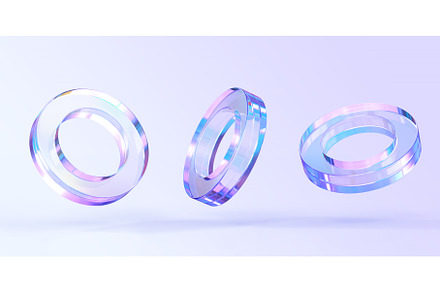Glass or crystal ring in different, an Object 3D Model by Marozhkastudio