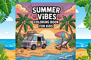 SUMMER VIBES BOLD-EASY COLORING BOOK, a Seasonal Illustration by Design Zone (Thumbnail 4 of 5)