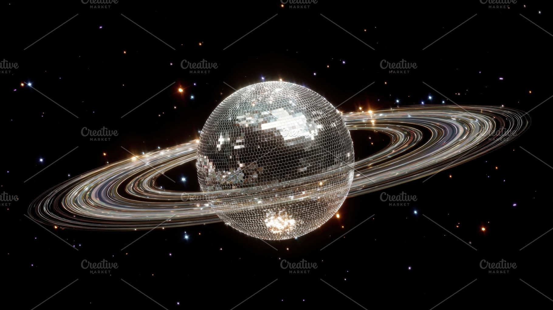 Ringed sphere in dark space, a Photo by Beautiful things