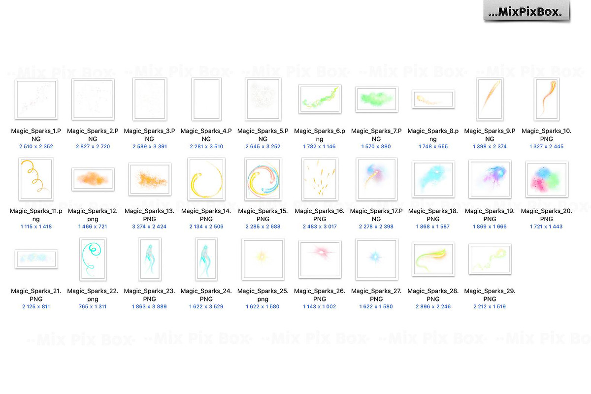 Magic Sparks Overlays, an Object Graphic by MixPixBox
