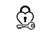 Heart Lock and Key Silhouette Icons, an Illustration by Designer_Momina (Thumbnail 26 of 51)
