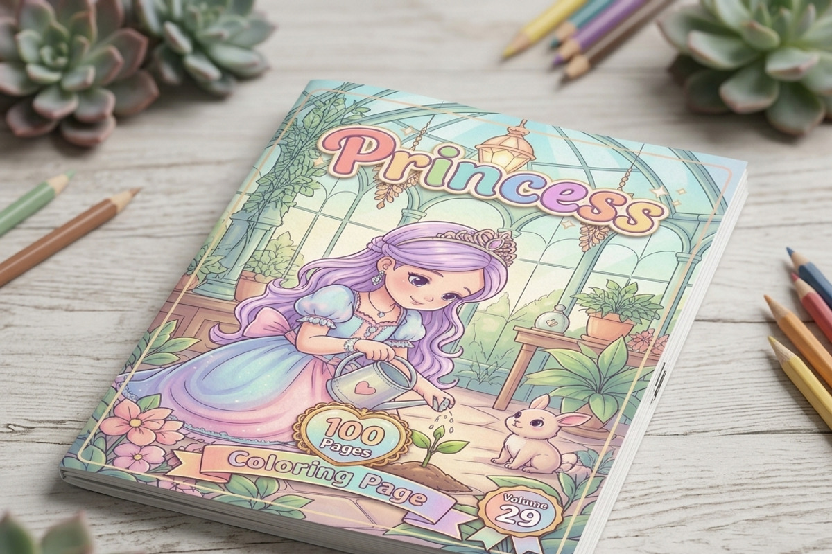 Magical Princess Coloring Book Vol29, a Person Illustration by ikarifq shop (Photo 2 of 7)