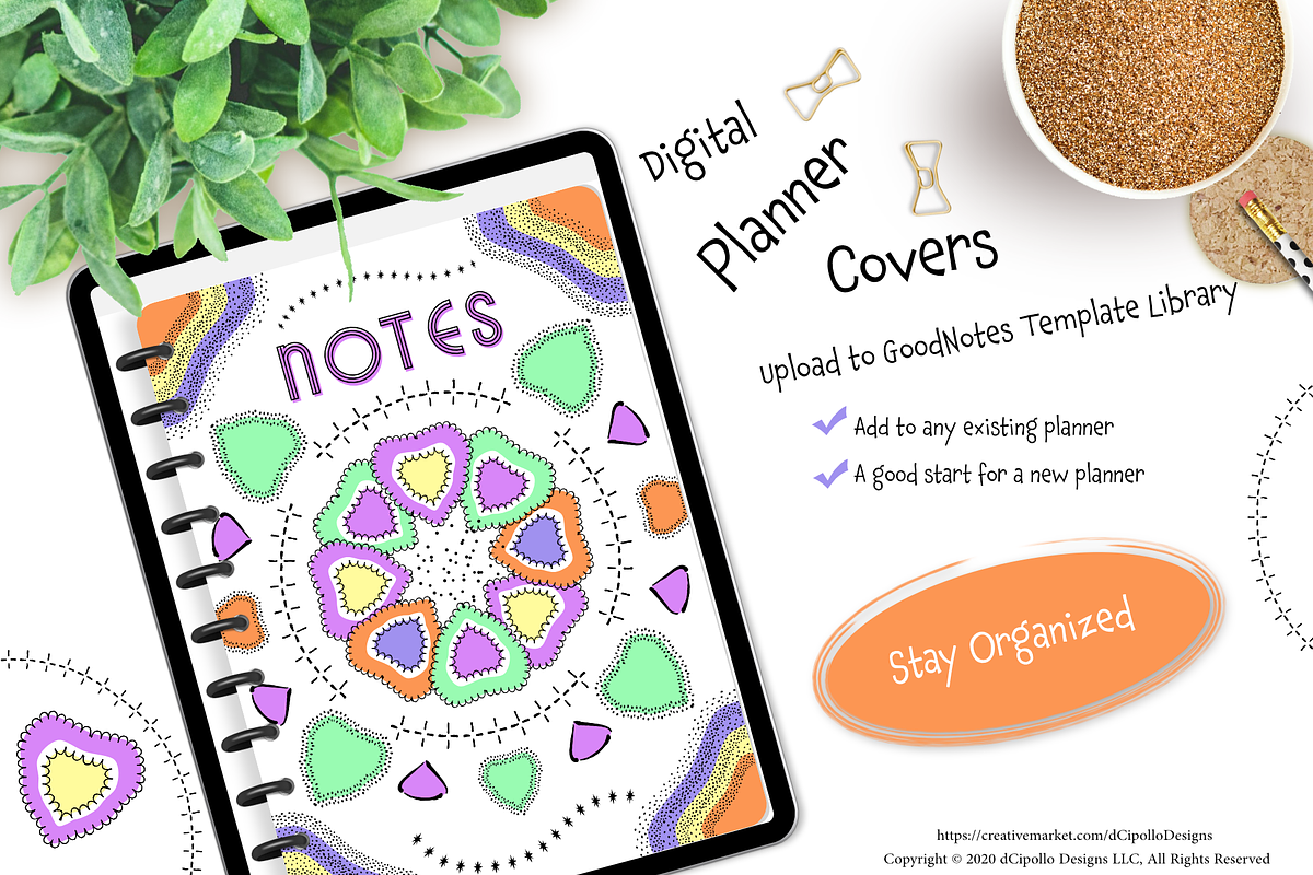 Imagine & Dream Digi Planner Covers, a Stationery Template by dCipollo Designs (Photo 6 of 6)