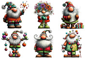 Whimsical Santa Clipart, an Illustration by Pixels.Craft (Thumbnail 6 of 6)