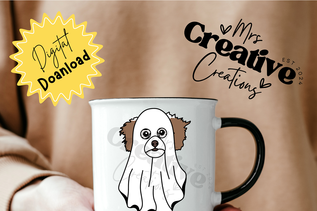 Halloween Ghost Dogs Clipart Bundle, a Graphic by Mrs. Creative Creations (Photo 5 of 8)