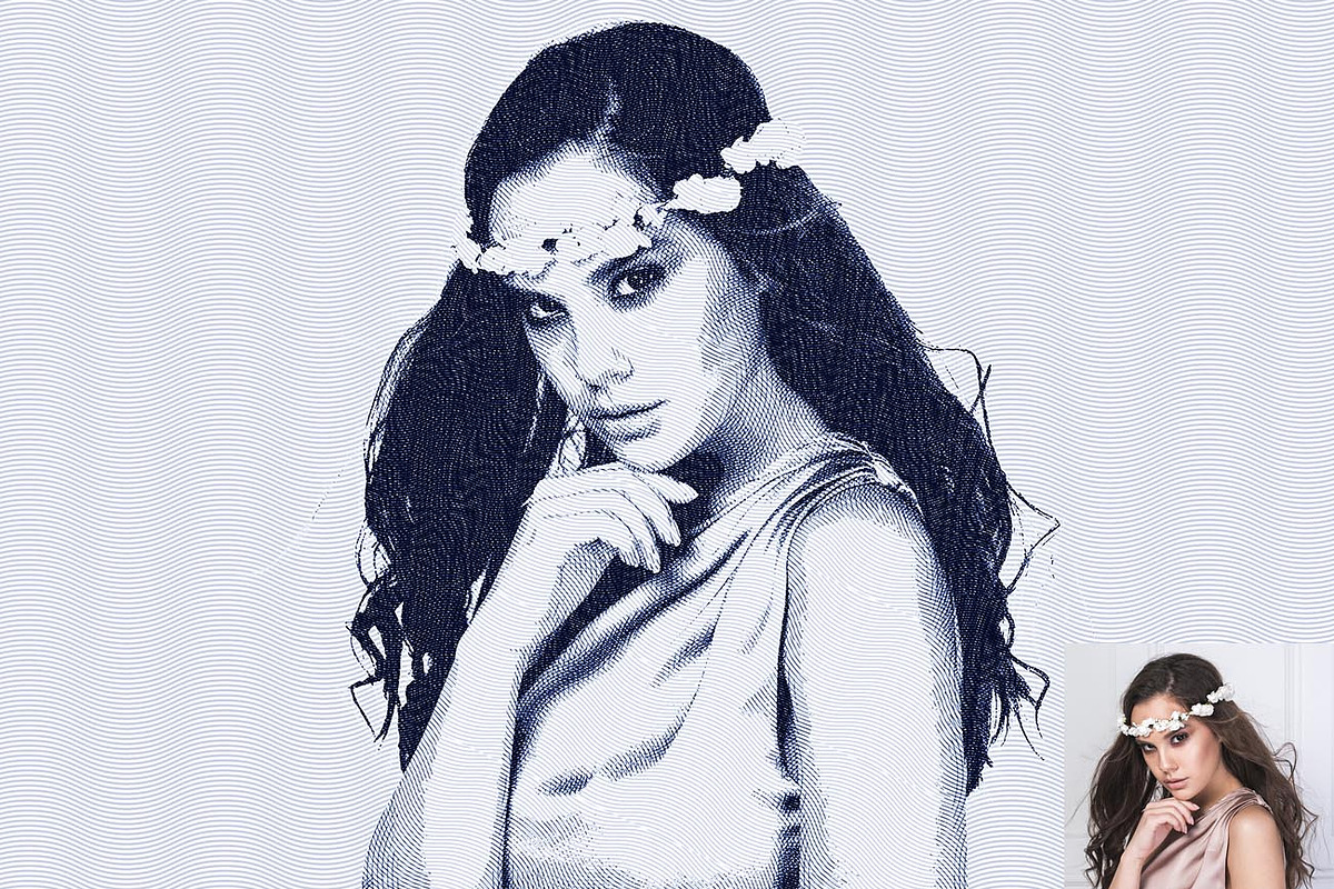 Easy Engraving Effect Ps Action, a Brushes & More by Studio Retouch (Photo 11 of 15)