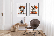 Whimsical Fall Dog Clipart Bundle, a Seasonal Illustration by Canvas Craft (Thumbnail 7 of 10)