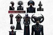 The Red Silence Cliparts, a Decorative Illustration by ThatsDesignArt (Thumbnail 8 of 17)