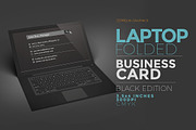 Laptop Business Card Black Edition, a Business Card Template by Graphicdome (Thumbnail 1 of 8)