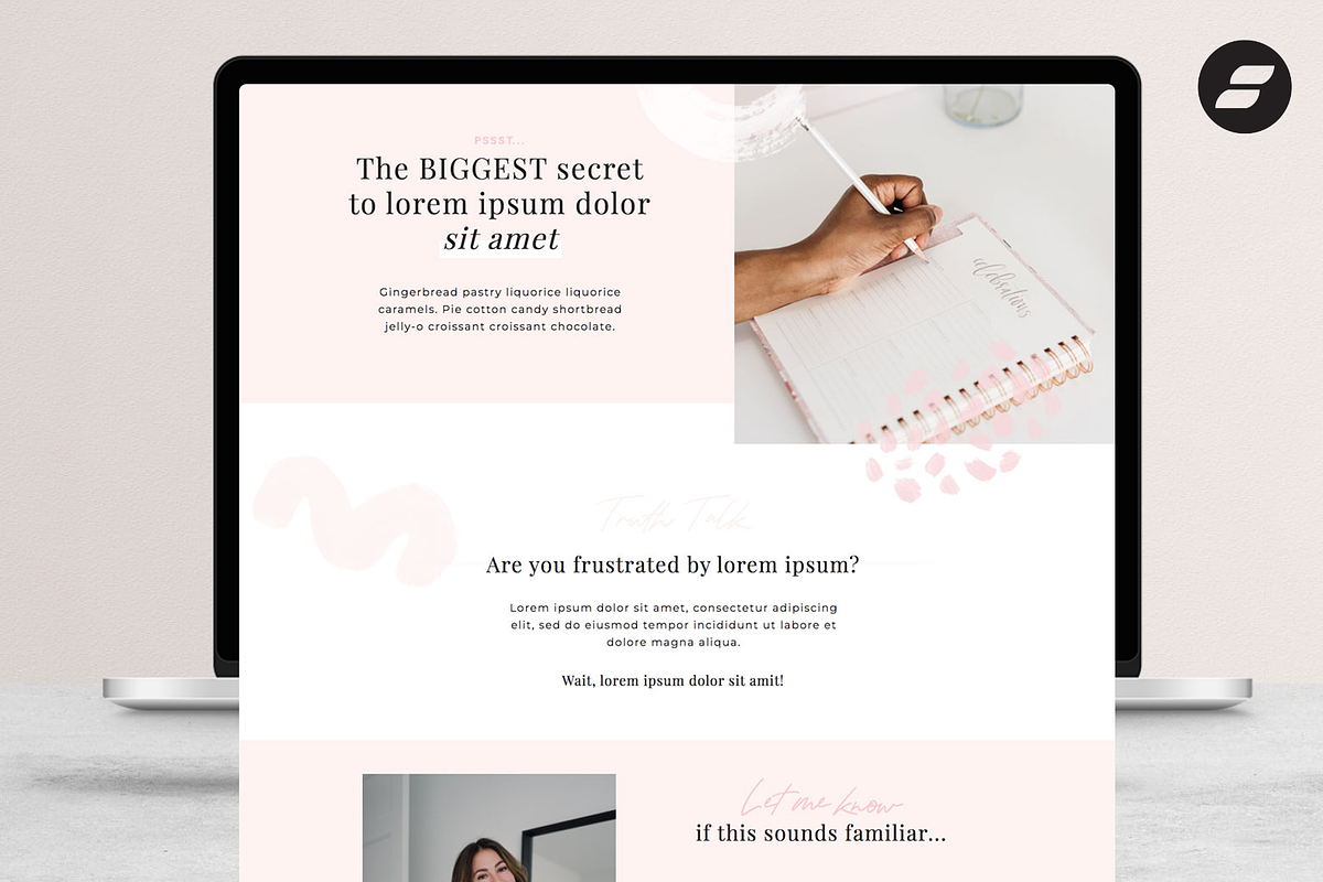 Showit Sales Landing Page Template, a Landing Page Template by Sugar Studios (Photo 1 of 3)