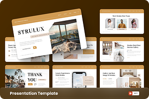 Strulux - Hotel PowerPoint Template, a Presentation Template by GraphauseProject