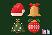 Flat Pixel Christmas Collection, an Object Graphic by MISS CHATZ (Thumbnail 2 of 3)