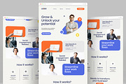 Business Landing Page Website UI, a Landing Page Template by ContestDesign (Thumbnail 1 of 5)