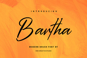 Bartha - Modern Brush Font, a Script Font by RHD Creative Studio