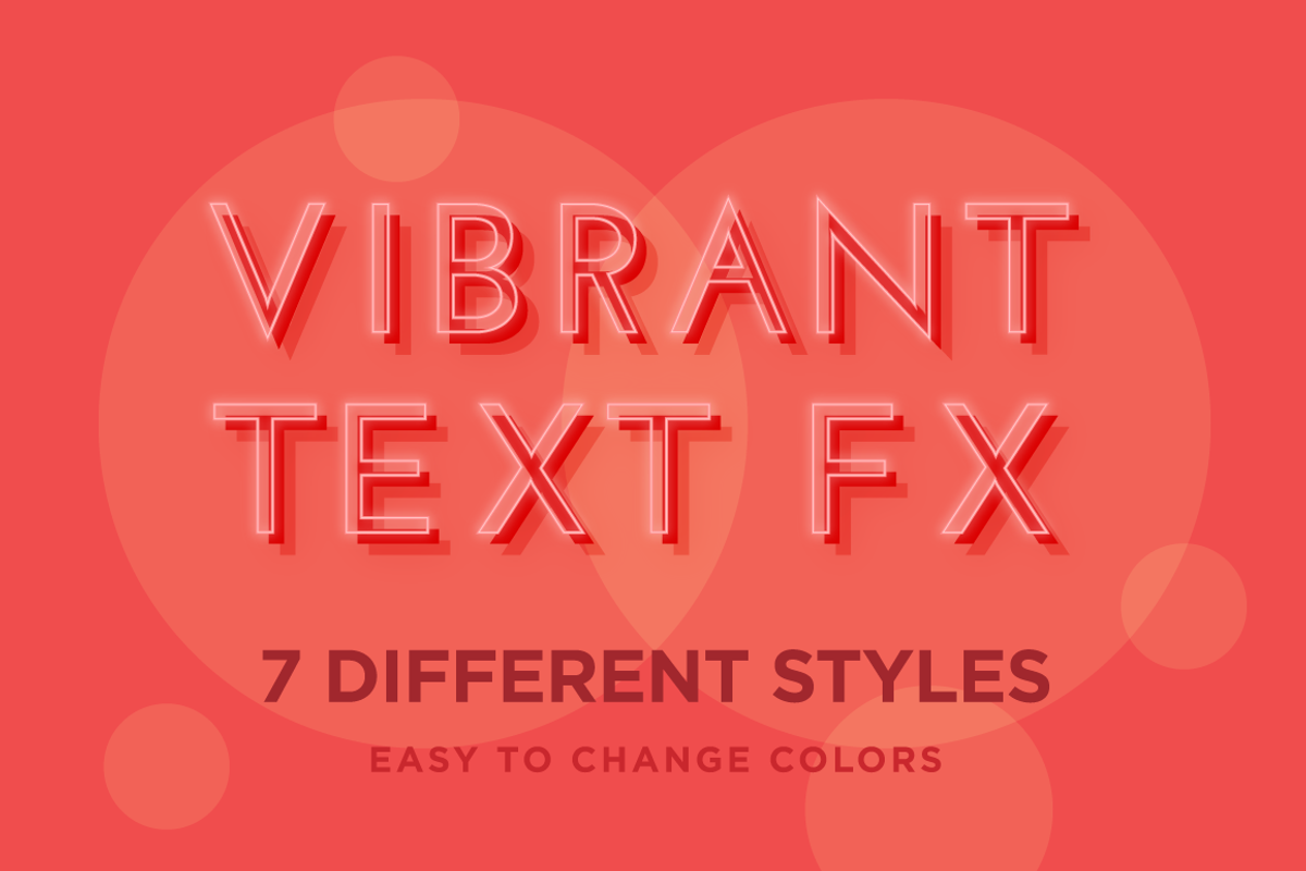 Vibrant Text Effects, a Layer Style Add-On by Projectile (Photo 1 of 9)