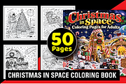 Christmas in Space Coloring Book, a Seasonal Illustration by Design Station (Thumbnail 1 of 5)