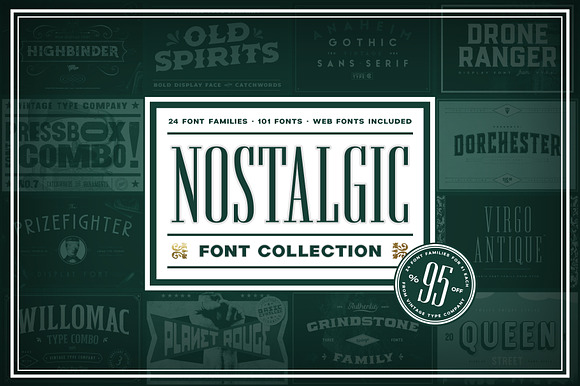 Nostalgic Font Collection [Save 95%] preview 2