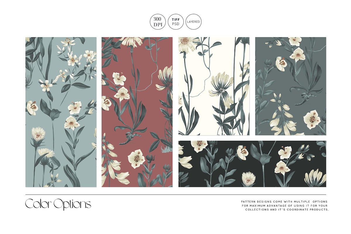 Lujo Botanique Prints & Motifs, a Pattern Graphic by TSTUDIO (Photo 5 of 12)