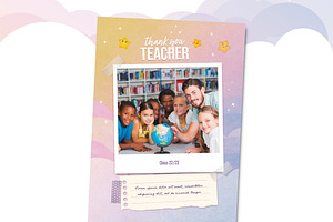 Thank You Card for Teachers Template, a Flyer Template by McLittle Stock