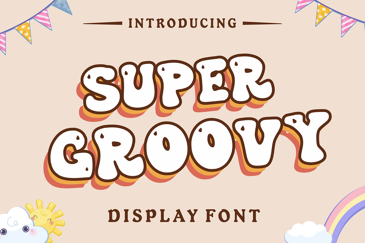 Super Groovy, a Font by Limited.studio (Photo 1 of 3)