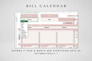 Digital Monthly Bill Planner