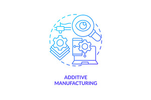 Additive manufacturing blue gradient, an Icon by IMG Visuals