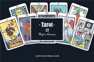 Tarot Cards Major Arcana Colorful