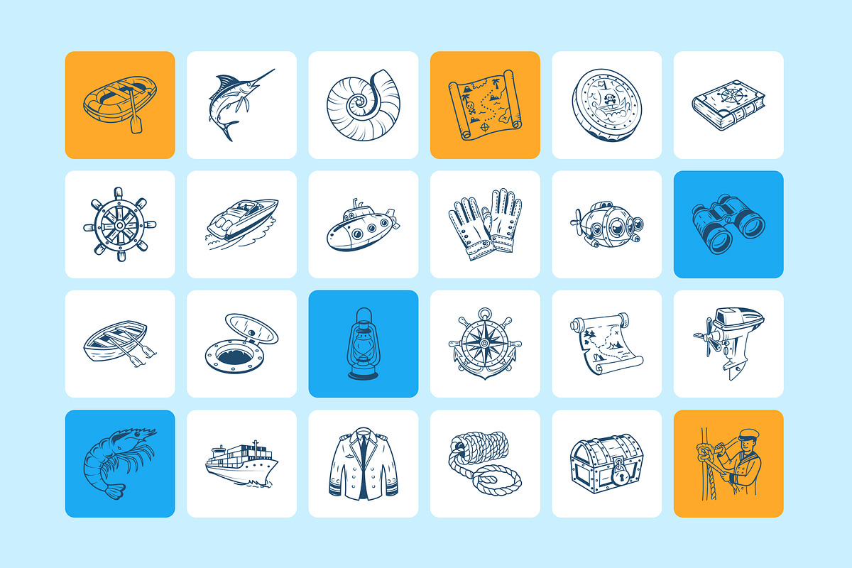 Sailing Doodles Set, an Object Graphic by Brickclay (Photo 5 of 8)