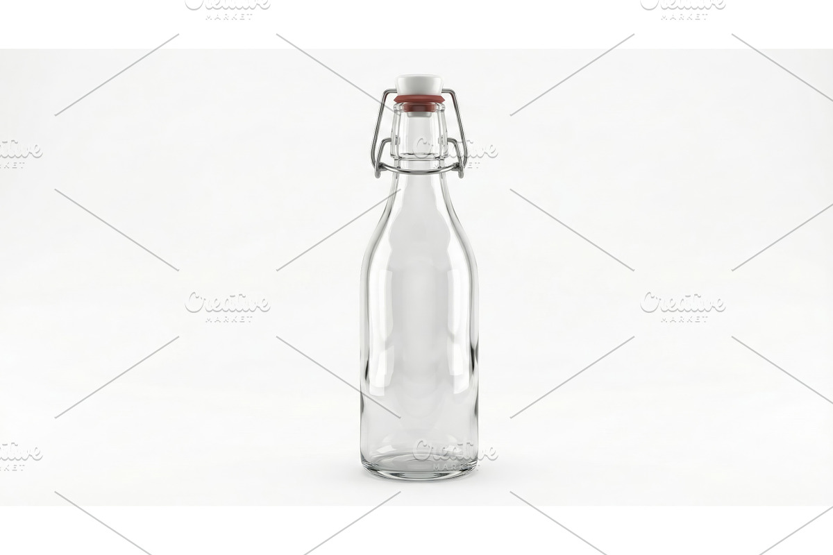 Clear Swing Top Bottle, a Food Illustration by CREATIVEDEF