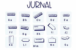 Journal Symbols Fonts