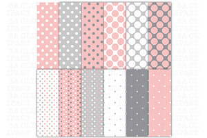 Polka Dots Digital Papers Pack, an Illustration by SA ClipArt