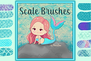Procreate Brushes Mermaids Scales, a Brushes & More by byMariZen (Thumbnail 1 of 4)