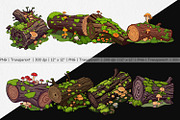 Fallen Log Clipart, a Graphic by Artnoy (Thumbnail 2 of 5)