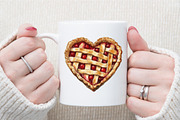 Pie Watercolor Clipart PNG, an Illustration by Sublimation Artist (Thumbnail 5 of 6)