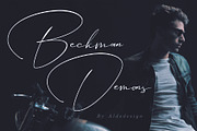 Beckman Demons - Signature Font, a Script Font by Aldedesign (Thumbnail 1 of 6)