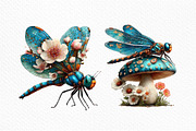 Whimsical Spring Dragonfly Clipart, an Illustration by Craft Nest (Thumbnail 7 of 10)