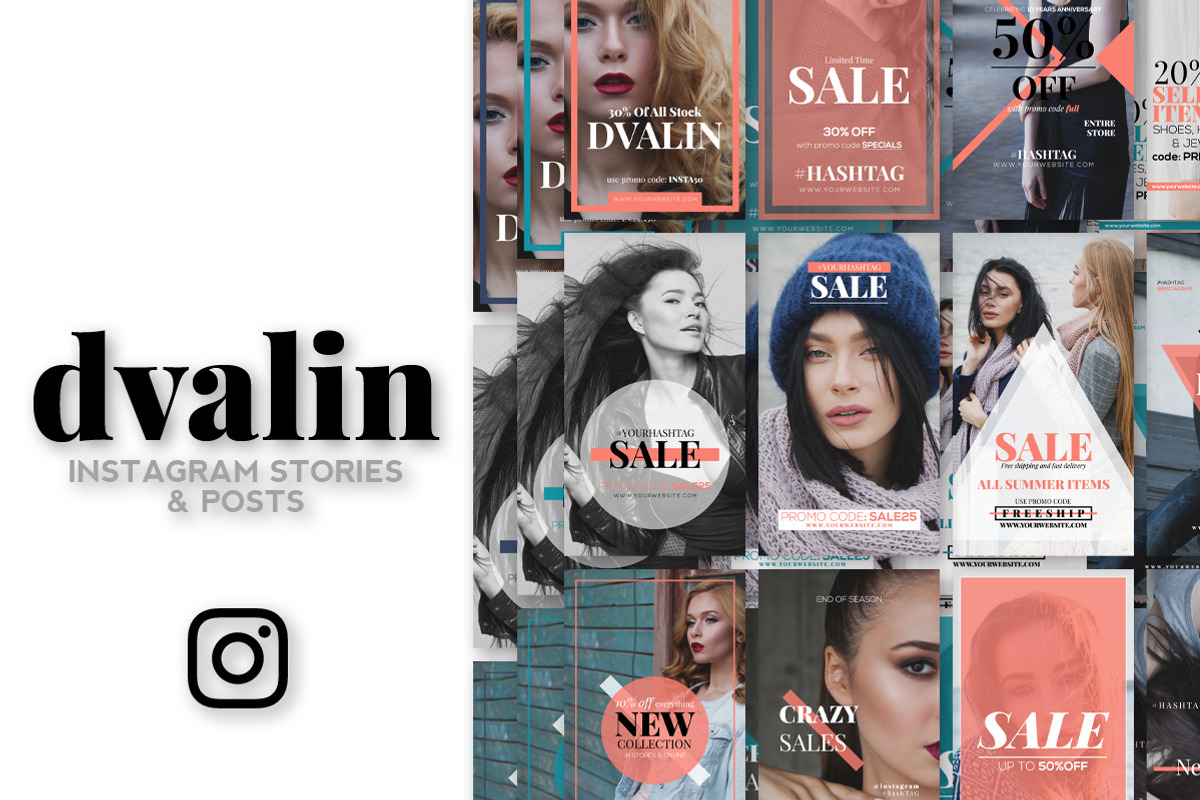 DVALIN - Instagram Stories & Posts, a Social Media Template by RussGFX (Photo 1 of 8)