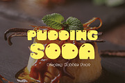 Retro Display Font - Pudding Soda, a Handwritten Font by ZoloDesignHub (Thumbnail 1 of 8)