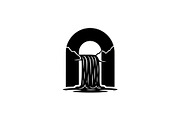 Waterfall Arch Landscape SVG Bundle, an Illustration by jahid234 (Thumbnail 14 of 31)