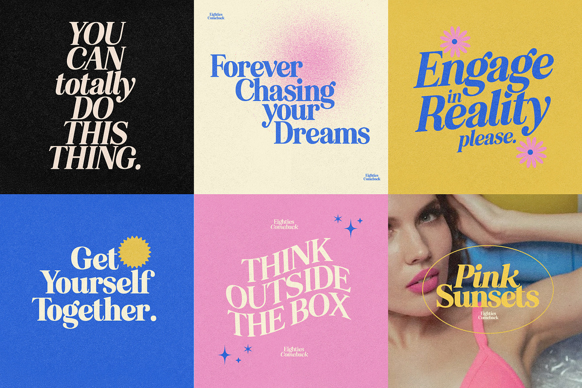 Eighties Comeback Serif (70 fonts), a Serif Font by Nicky Laatz (Photo 36 of 47)