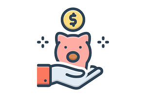 Saving piggy bank color icon, a Duotone Icon by Creative priyanka