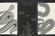 Procreate snake brushes, a Brush Add-On by KsTumanova (Thumbnail 5 of 6)