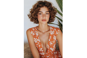 Young caucasian female in floral, a Beauty & Fashion Photo by Lermont51