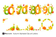 Autumn Alphabet Clipart – Hand-Paint, an Object Illustration by crafty (Thumbnail 10 of 13)