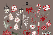 Watercolor Clipart - CHRISTMAS TIME, a Decorative Illustration by Beigetime (Thumbnail 4 of 15)