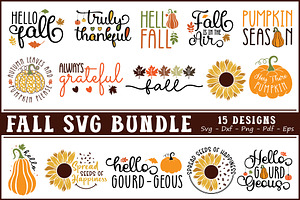 Fall SVG Bundle 15 Design, an Object Graphic by BeeCraftR