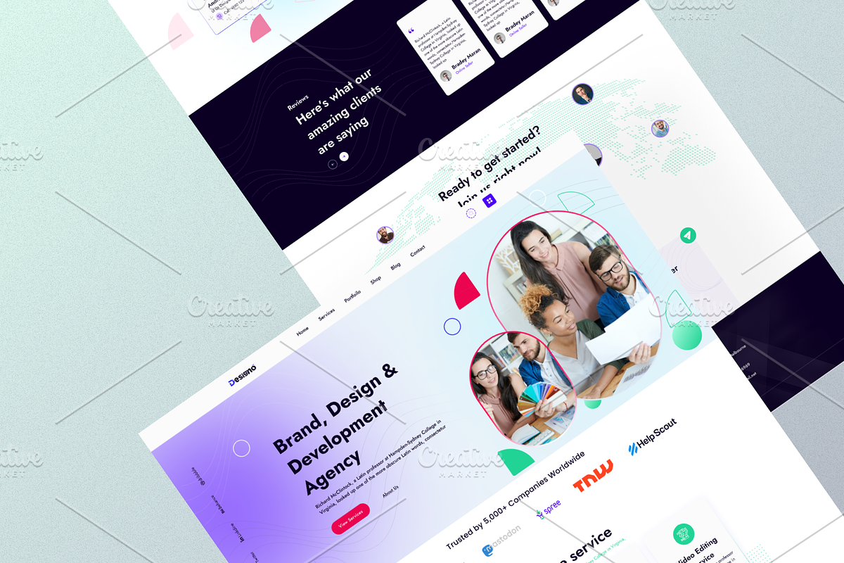 Design Agency Website Template, a Landing Page Template by DesignsLab (Photo 3 of 4)