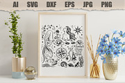 Stencil Mermaid Ocean Dreams, an Object Illustration by MARYCRAFTIRIA (Thumbnail 3 of 3)